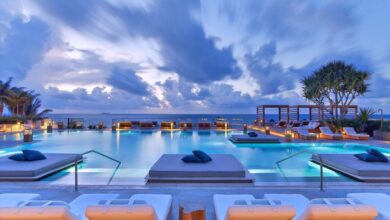 Which hotels offer the most impressive swimming pools?